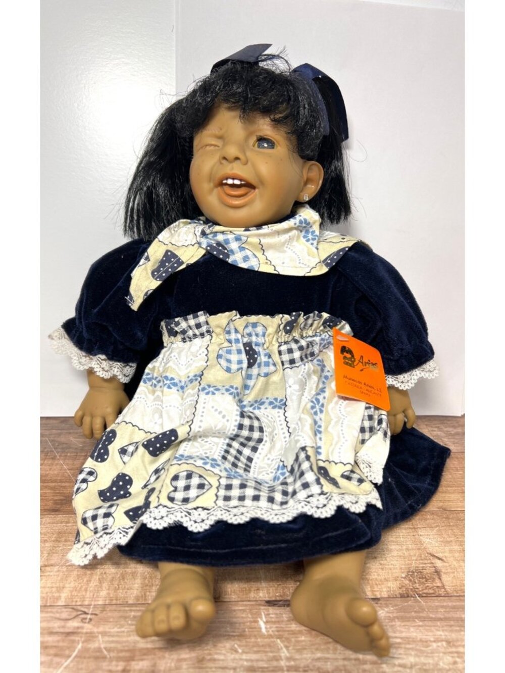 Arias Collectible Baby Doll African American Spain-Made